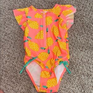 Vibrant Lemon Print Swimsuit